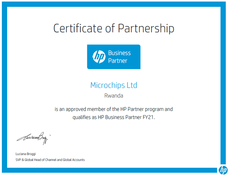 HP Partner Certificate